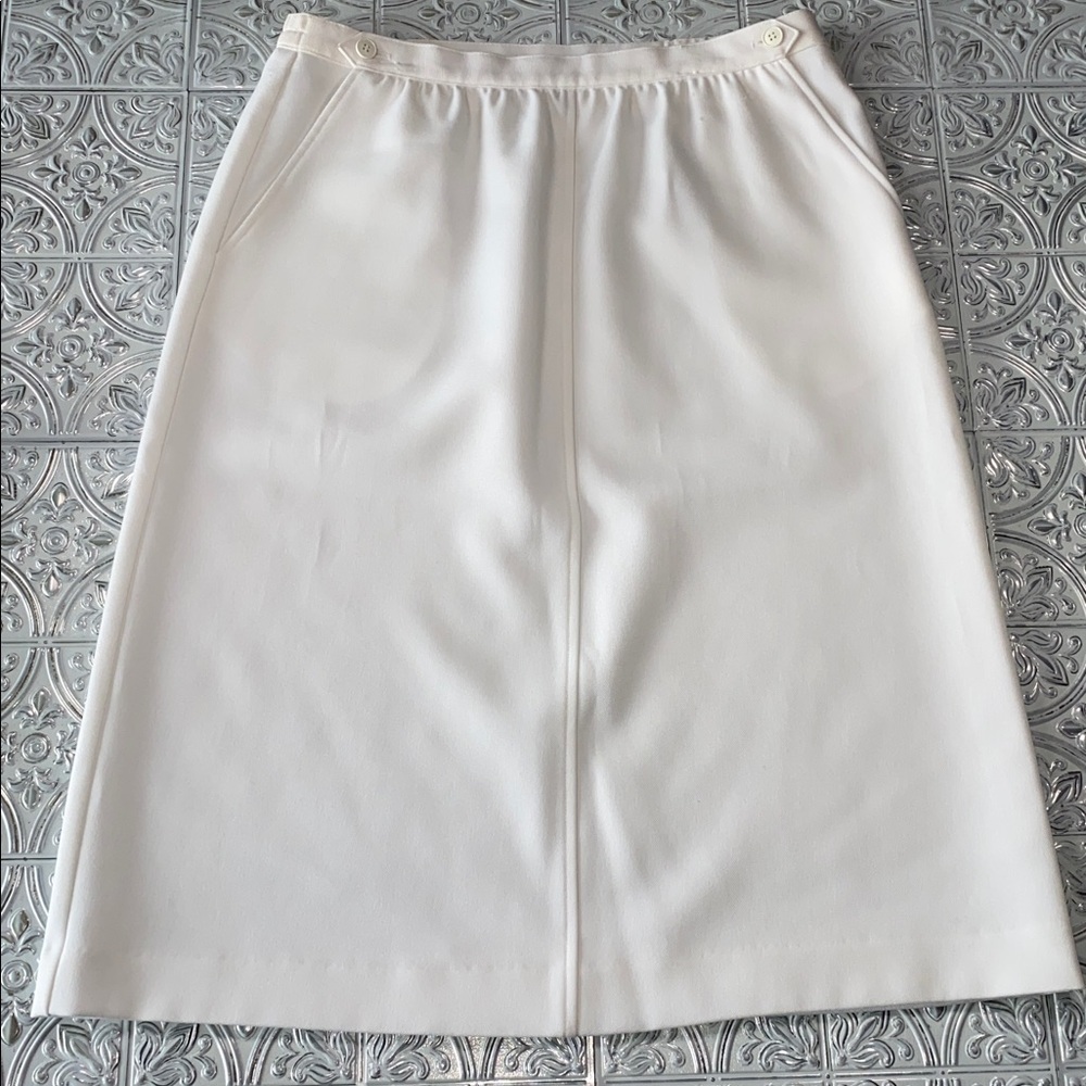 Personal Petites Vintage Skirt Off White size 14P
